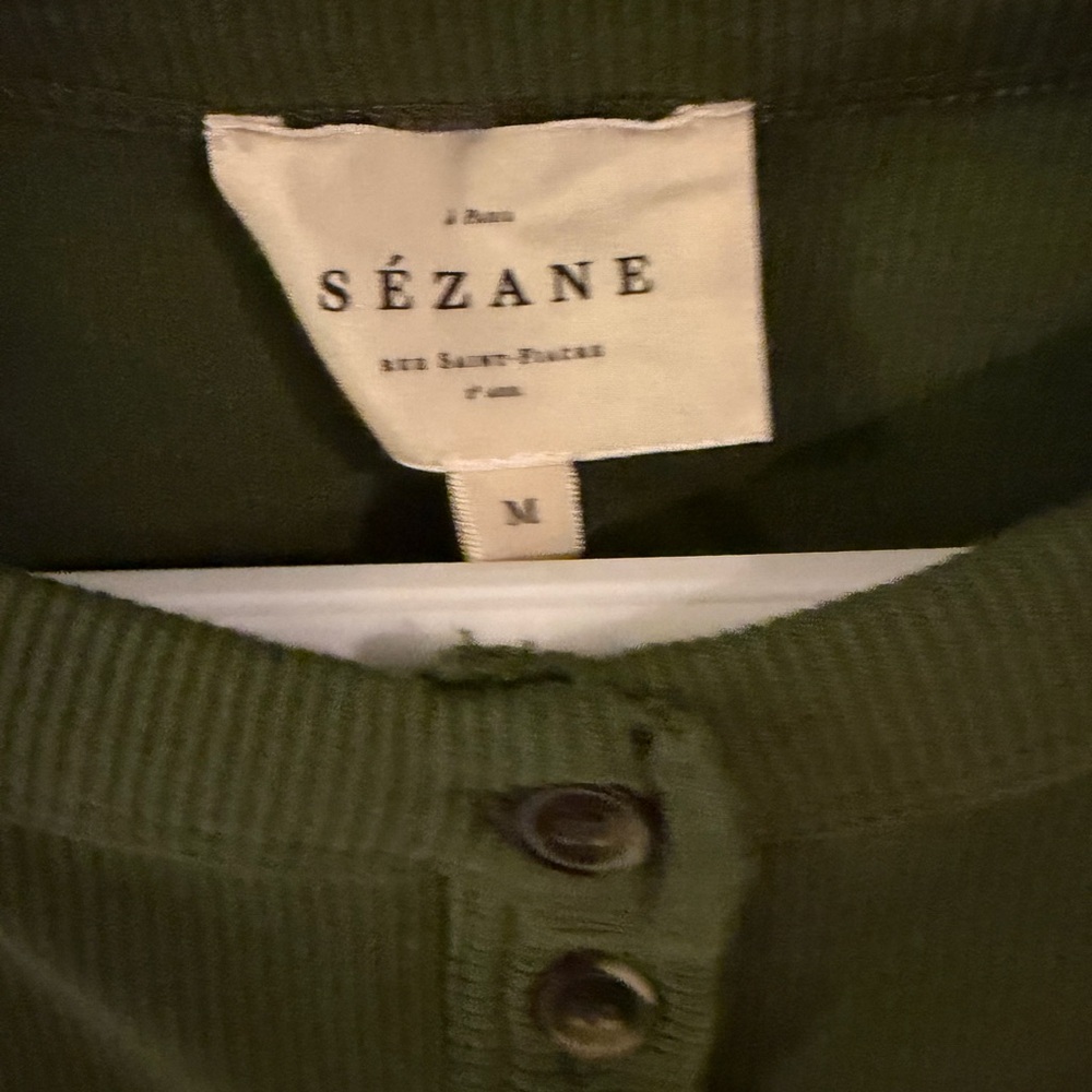 Sézane Felicien Top, Olive Green, Size M - Picture 7 of 7